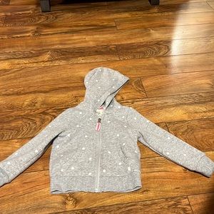 EUC H&M zip up hoodie sz 2-4 polka dot